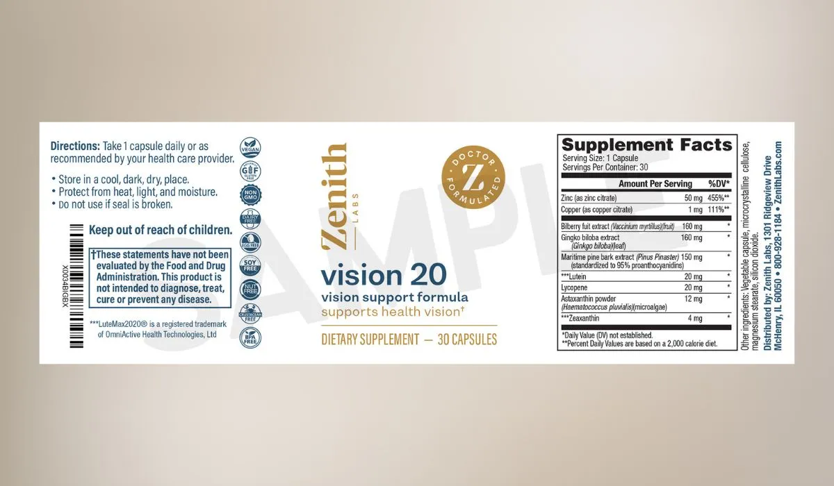 Vision 20 Dosage